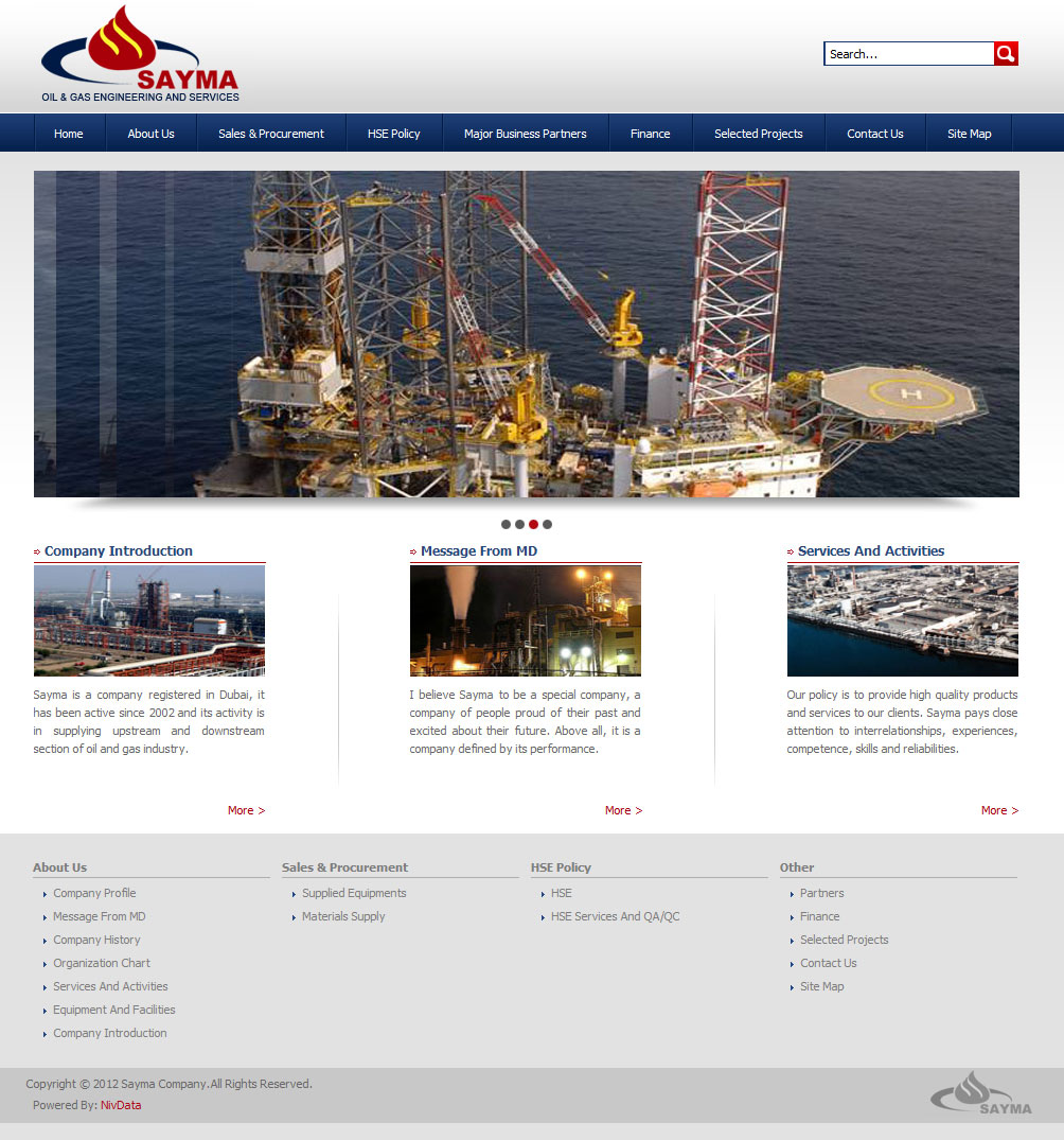 طراحی سایت طراحی سایت شرکت سایما